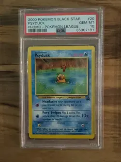 Pokemon League BLACK STAR PSYDUCK PROMO #20 PSA 10 Cert # 65307191 - Image 2