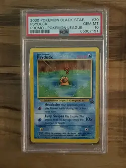 Pokemon League BLACK STAR PSYDUCK PROMO #20 PSA 10 Cert # 65307191 - Image 3