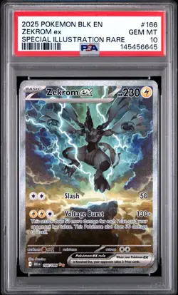 2025 POKEMON BLK EN-BLACK BOLT SPECIAL ILLUSTRATION RARE #166 ZEKROM EX PSA 10 - Image 1
