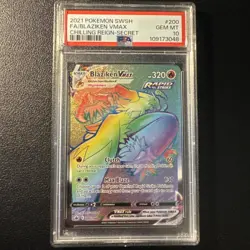 Blaziken VMAX PSA 10 English Pokemon Card 200/198 Chilling Reign 2021 Rainbow - Image 1