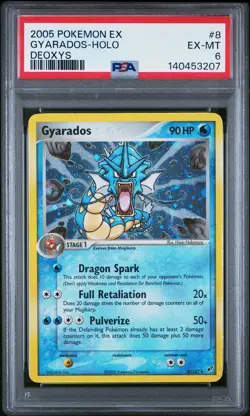 2005 POKEMON EX DEOXYS #8 GYARADOS-HOLO PSA 6 - Image 1