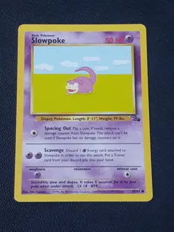 Pokemon Fossil "Slowpoke" 55/62 / Common / Lightly Played - Image 1