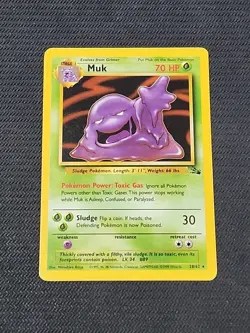 Pokemon Fossil "Muk" 28/62 / Regular Rare / Lightly Played - Image 1