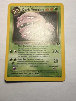 Dark Weezing 31/82 Team Rocket Pokemon TCG Vintage Non Holo Rare Card NEAR MINT - Image 4