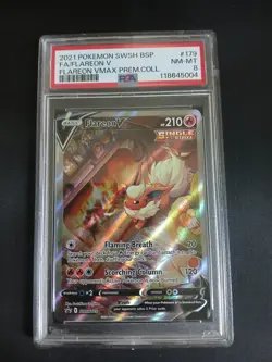 Flareon V SWSH179 Sword & Shield Promo Card Holo PSA 8 - Image 1