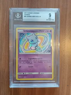Pokemon TCG Schimmerndes Mew 40/73 Shining Legends Holo Rare Deutsch Beckett 9 - Image 1
