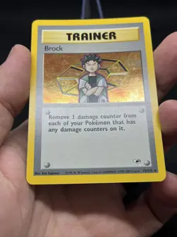 Pokemon TCG Holo Brock Trainer #15/132 Gym Heroes (LP) - Image 4