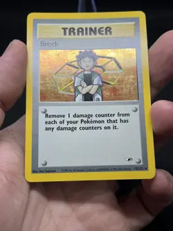 Pokemon TCG Holo Brock Trainer #15/132 Gym Heroes (LP) - Image 5