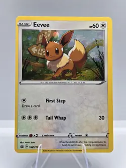 Eevee SWSH095 Holo Promo Sword & Shield Promo Pokemon NM - Image 1