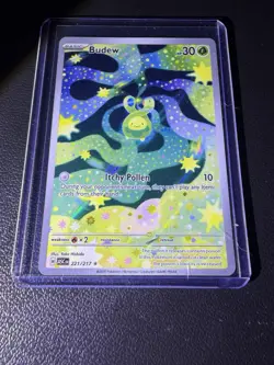 Budew 221/217 Pokemon Ascended Heroes Illustration Rare Full Art Holo - Image 1