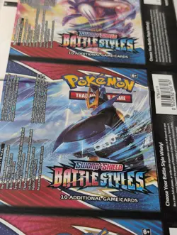 UNCUT Battle Styles Booster Pack wrapper Tyranitar Foil Sheet Pokemon 2021 - Image 3