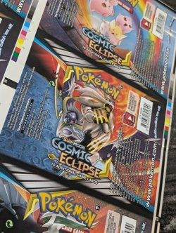 UNCUT Cosmic Eclipse Booster Pack Wrapper 2019 Pokemon Foil Sheet - Image 4