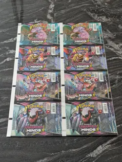 UNCUT Unified Minds Booster Pack wrapper Umbreon Foil Sheet Pokemon 2019 - Image 1