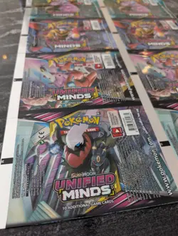 UNCUT Unified Minds Booster Pack wrapper Umbreon Foil Sheet Pokemon 2019 - Image 2