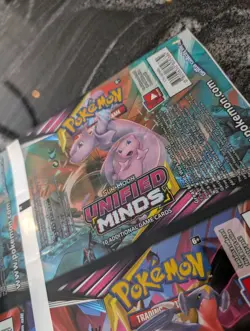 UNCUT Unified Minds Booster Pack wrapper Umbreon Foil Sheet Pokemon 2019 - Image 5