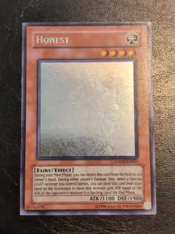 Yu-Gi-Oh! GHOST RARE CARD HONEST LODT-EN001 ORGINAL 1996 COPYRIGHT NM/VLP - Image 1