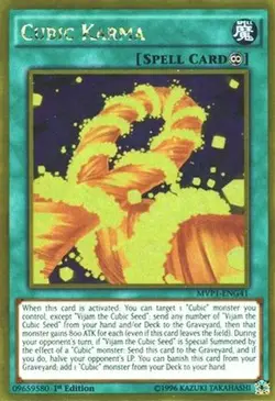 Yugioh - Cubic Karma (Gold Rare) (GOLD) (1st Edition) - MVP1-ENG41 (P) - Image 1