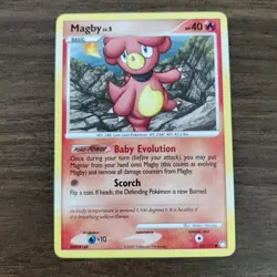Magby 88/123 - MP Mysterious Treasures - 2007 Common Pokemon TCG Card - Image 1