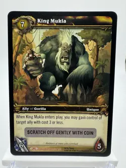 World of Warcraft TCG King Mukla Unused Loot Card (Bananas Pet) - Image 1