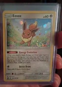 Pokemon TCG Eevee Card 101a/149 Alternate Art Promo Holo Card (Full Swirl) NM - Image 1