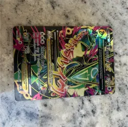 Pokemon M Rayquaza EX Full Art Holo Mega Dragon Card 106/108 - Image 1