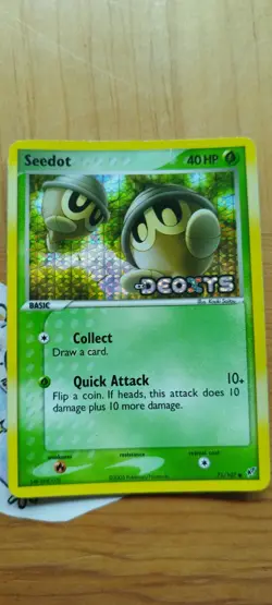 Seedot 71/107 2005 EX Deoxys Reverse Holo Common Stamped Pokemon Card MP - Image 1