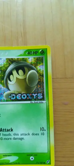 Seedot 71/107 2005 EX Deoxys Reverse Holo Common Stamped Pokemon Card MP - Image 3