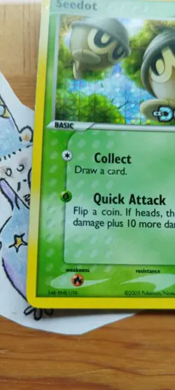 Seedot 71/107 2005 EX Deoxys Reverse Holo Common Stamped Pokemon Card MP - Image 5