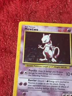 Mewtwo 010/102 Base Set Holo Wotc Pokemon Card Played - Image 3