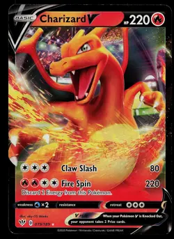 Pokemon Card - Charizard V Darkness Ablaze 019/189 Holo Rare V 2020 - Image 1