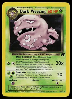 Pokemon Card - Dark Weezing Team Rocket 31/82 Unlimited Rare - Image 1