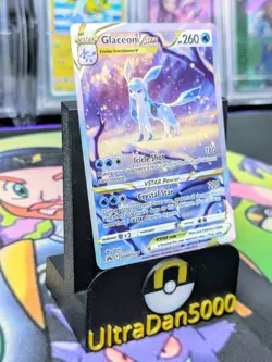Glaceon VSTAR GG40/GG70 Crown Zenith Galarian Gallery Holo Rare Pokemon Card - Image 3