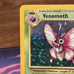 Pokemon TCG Card ~ VENOMOTH ~ 13/64 ~ Jungle Set ~ Unlimited ~ Holo Rare - Image 5
