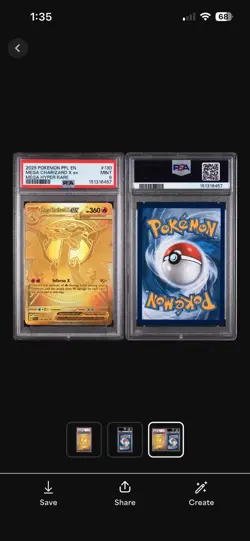 2025 Pokemon EN Mega Charizard X ex Hyper Rare 130/094 PSA 9 - Image 3