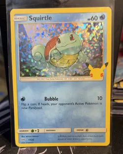 McDonalds TEAL Squirtle Holo ERROR MISPRINT Pokemon Card 25thAnniversary Pikachu - Image 3