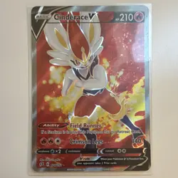 Pokemon Cinderace V Full Art Holo Ultra Rare 178/192 Rebel Clash 210 HP EN - Image 1