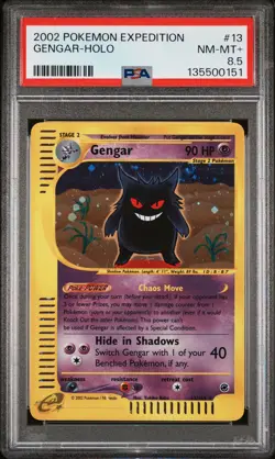 2002 POKEMON EXPEDITION #13 GENGAR-HOLO PSA 8.5 - Image 1