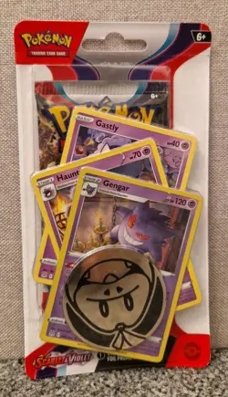 Pokemon TCG Scarlet & Violet Premium Checklane Blister – Gengar Promo – SEALED - Image 1