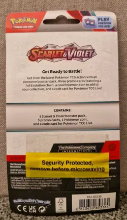 Pokemon TCG Scarlet & Violet Premium Checklane Blister – Gengar Promo – SEALED - Image 2