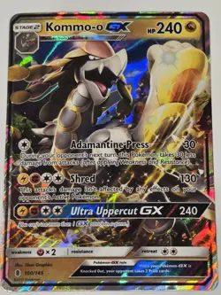 Kommo-o GX 100/145 NM SM Guardians Rising Ultra Rare Pokemon Full Art - Image 2