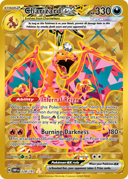 CHARIZARD EX 228/197 HYPER RARE OBSIDIAN FLAMES POKEMON NEAR MINT - Image 1