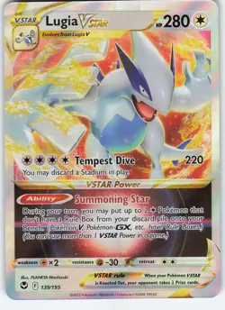 Lugia VSTAR 139/195 Ultra Rare Holo SWSH12: Silver Tempest NM Pokemon - Image 1