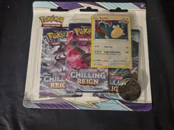 Pokemon Sword And Shield Chilling Reign Snorlax 3 Pack Blister Sealed - Image 1
