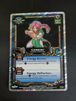 Yu Yu Hakusho TCG CCG Genkai Young Fighter TR7 Spirit Pack 2 Card NM - Image 1