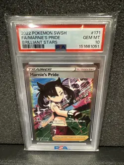 Pokemon Brilliant Stars Marnie's Pride FULL ART Trainer 171/172 PSA 10 - Image 1