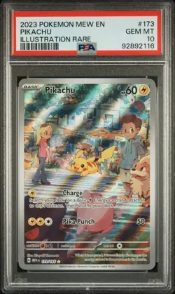POKEMON PIKACHU 151 IR 173 PSA 10 GEM MINT INVEST ENGLISH - Image 1