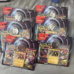 Pokemon TCG Lot Of 6Phantasmal Flames, Mega Evolution 2 Pack Blister, Raikou - Image 1