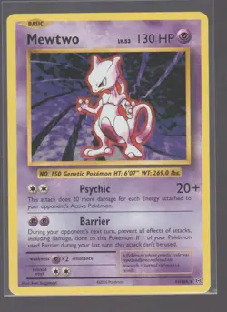 MEWTWO 51/108 RARE EVOLUTIONS POKEMON LIGHTLY PLAYED - Image 1