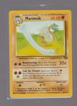 MAROWAK 39/64 UNCOMMON JUNGLE POKEMON UNLIMITED LIGHTLY PLAYED - Image 1