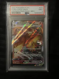 2022 Pokemon Play! FA/Blaziken Vmax Prize Pack : Ser. 1 #021 PSA 9 - Image 1